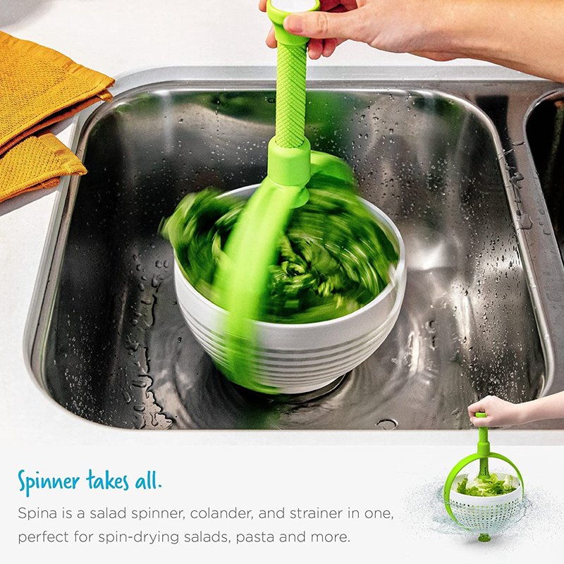 New Salad Spinner Scratch Resistant Nylon Spinning Colander - Image 4