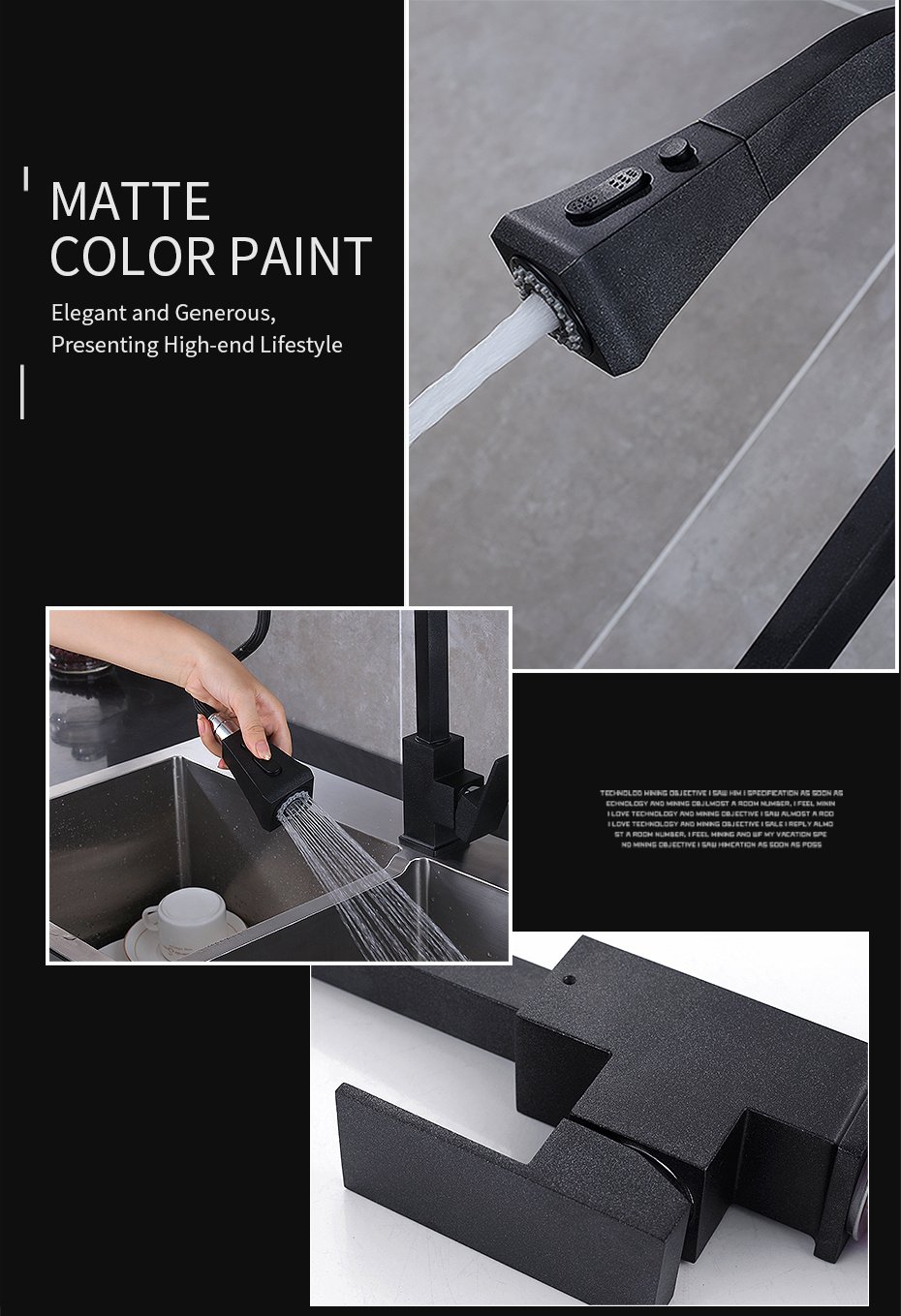 Stretchable Sink Faucet Double Outlet Mode - Image 3