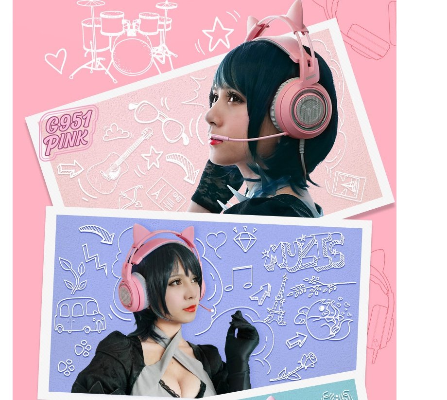 G951 Gaming Headset USB 7.1 Virtual Surround Sound Headsets - Image 2