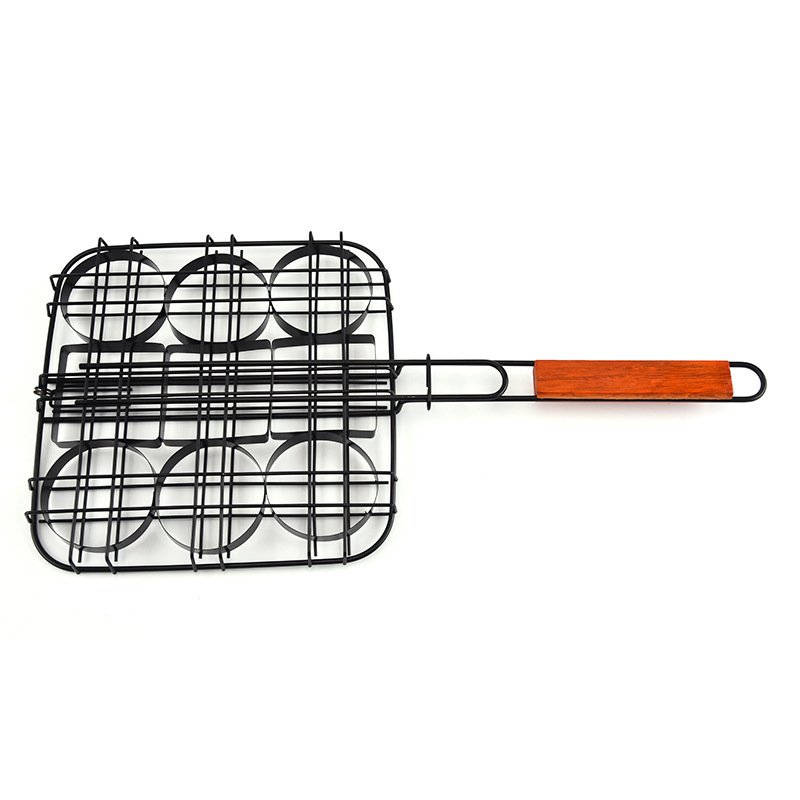 Small Hamburger Non-Stick Grill Basket Tool Single Patty Press Mini Burger Press Set - Image 2