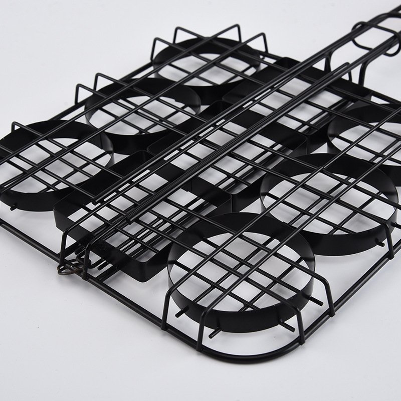 Small Hamburger Non-Stick Grill Basket Tool Single Patty Press Mini Burger Press Set - Image 3