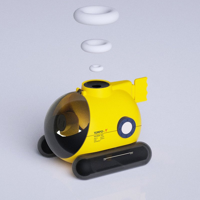 Ultrasonic Fog Diffuser TV Submarineroid Humidifier Color LED Light