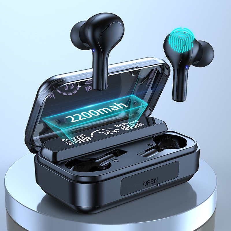 TWS Bluetooth Wireless Headphones LED Earphones