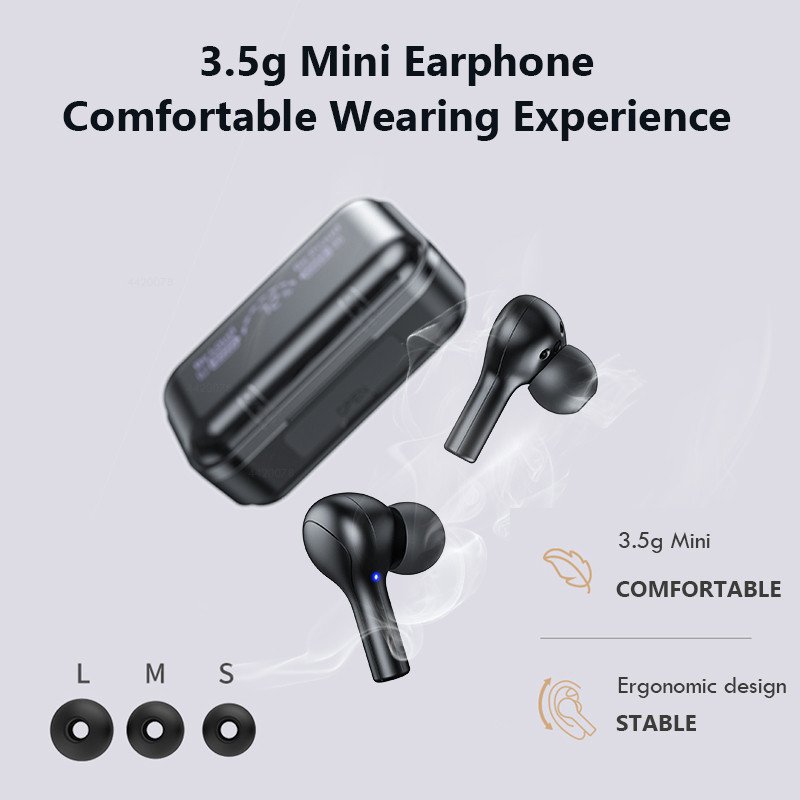 TWS Bluetooth Wireless Headphones LED Earphones - Image 3