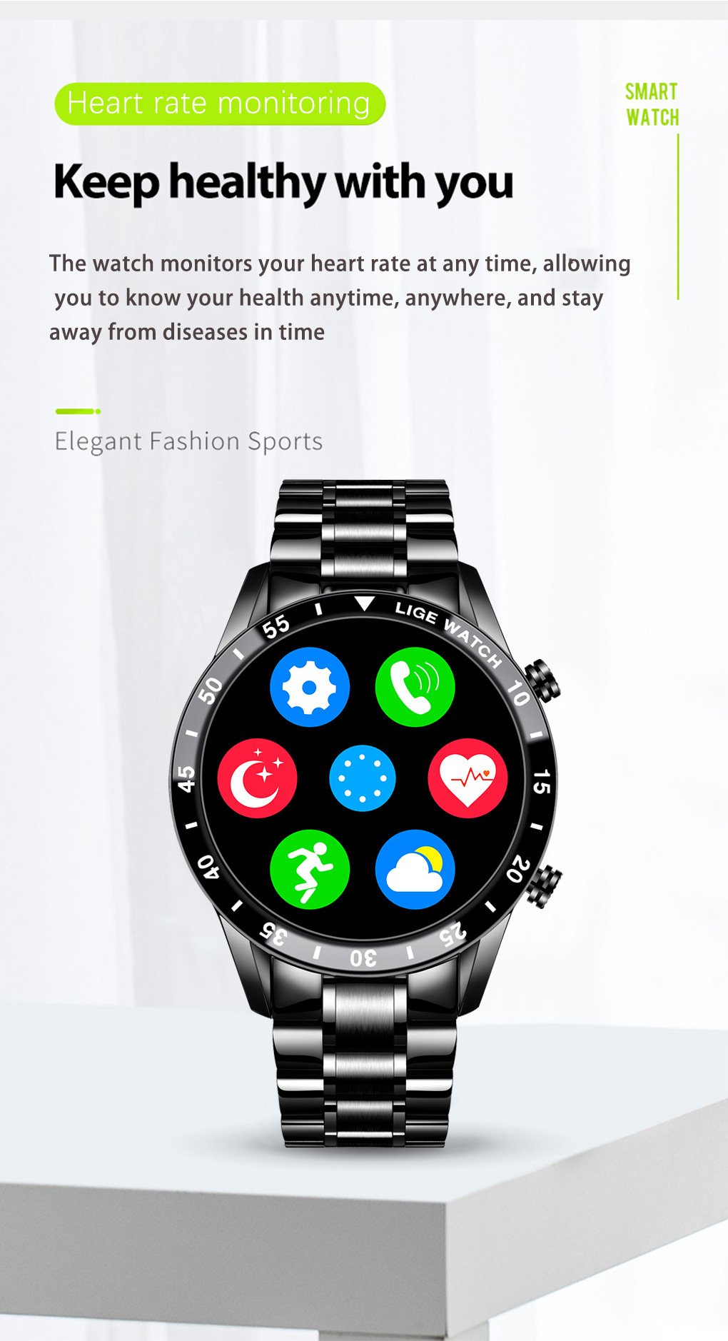 Lige's New Smart Watch Upgrade Smart Wearable Watch - Image 3