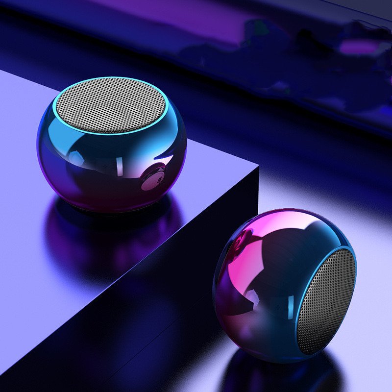 M3 Colorful Wireless Speakers 3D Mini Electroplating Round Steel