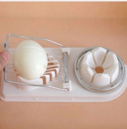 Two - in - one double - head egg cutter is a multi - function egg slicer