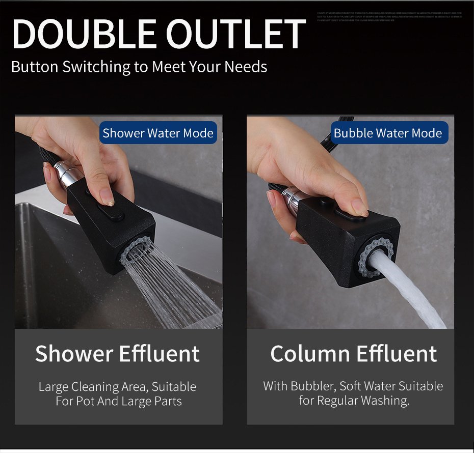 Stretchable Sink Faucet Double Outlet Mode - Image 4