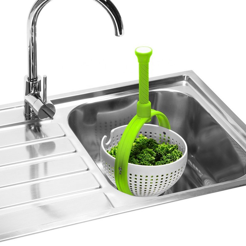 New Salad Spinner Scratch Resistant Nylon Spinning Colander - Image 2