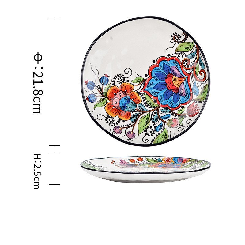 Underglaze Ceramic Tableware Bohemian Household Dishes - Image 4