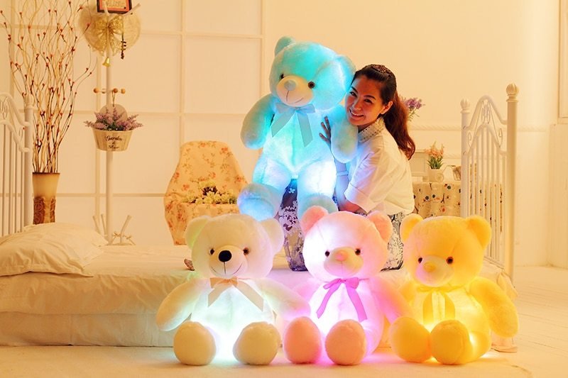 Animals Plush Toy Colorful Glowing Christmas Gift For Kids Pillow