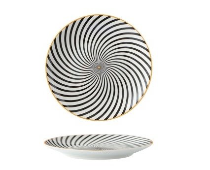 8-inch Nordic Style Geometric Series Ceramic Breakfast Plate Western Steak Flat Dish Plate Fruit Plate Decoration Hanging Plate - Image 4