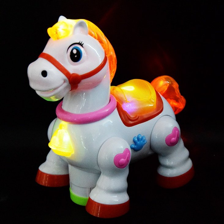 Electric Cartoon horse toy dancing, Baby Learning