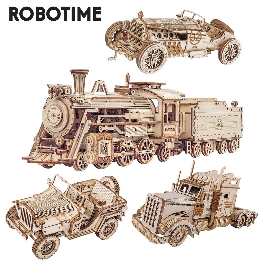 Robotime ROKR Train Model 3D Wooden Puzzle Toy