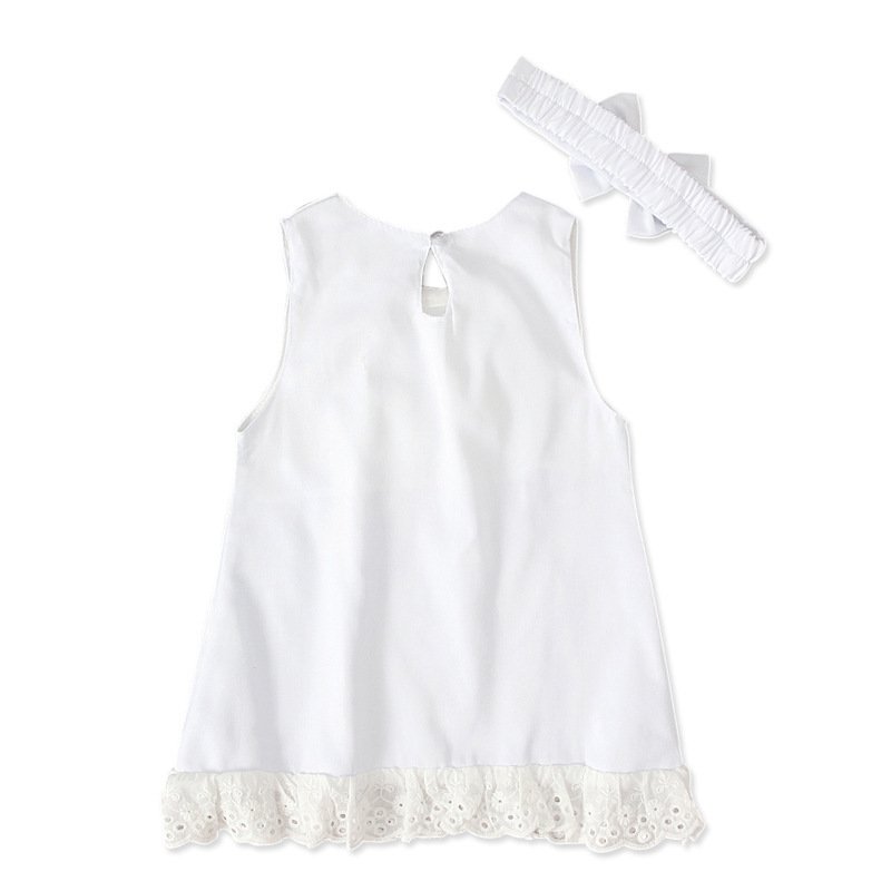 Girls baby sleeveless bow skirt - Image 4