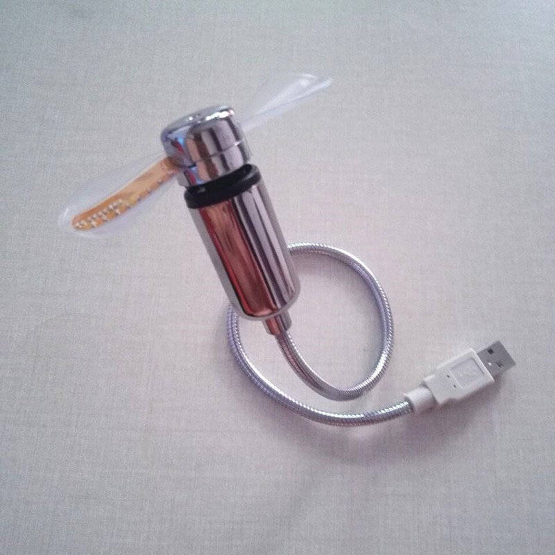 USB Fan Adjustable Mini Flexible Fan LED Light
