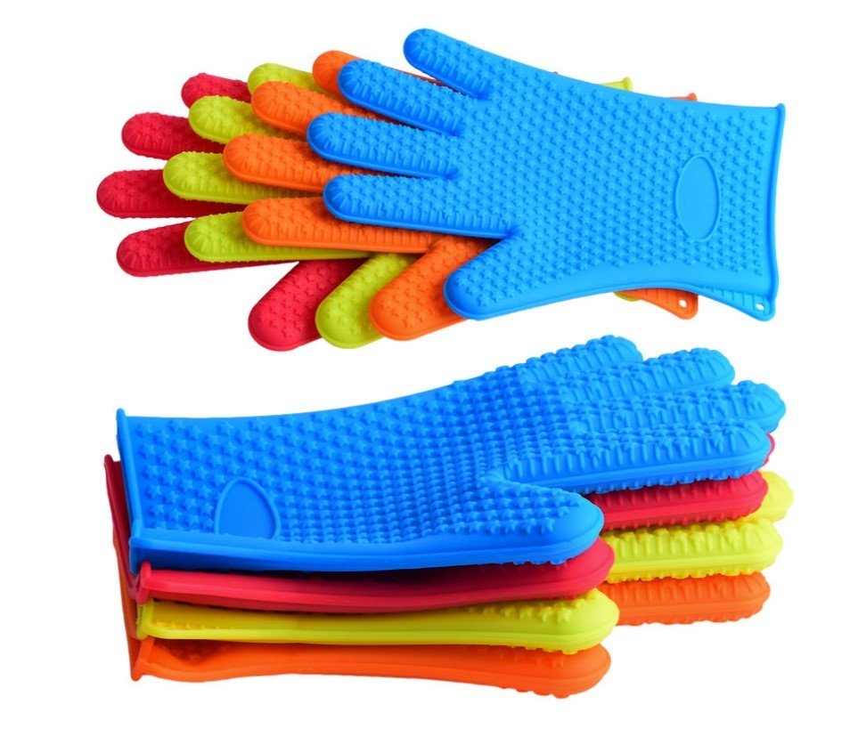 Non-slip silicone gloves microwave oven gloves