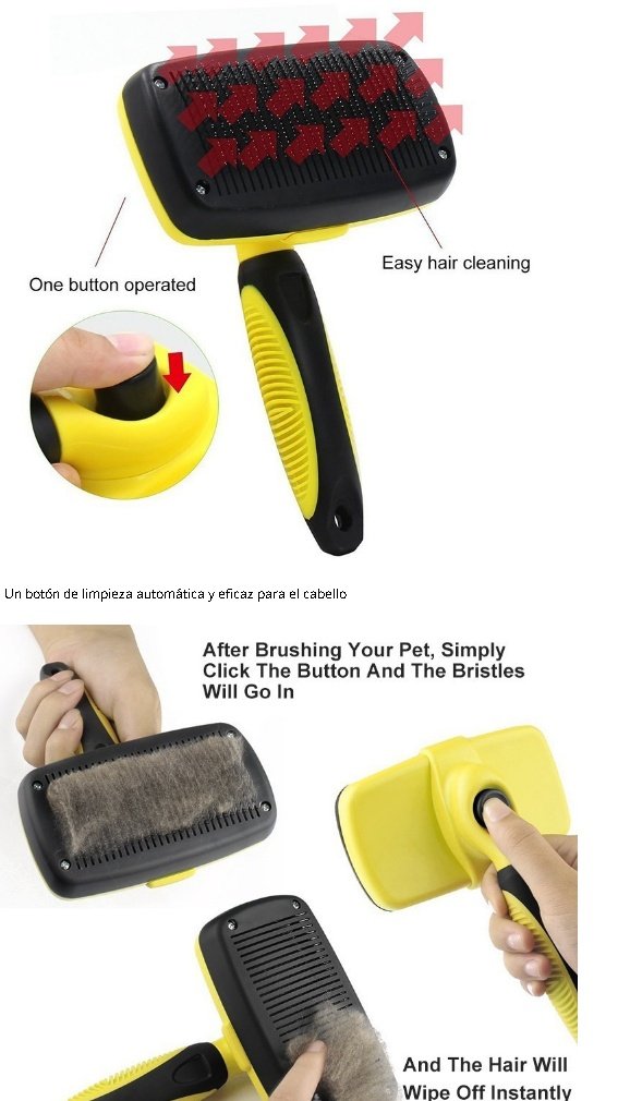 Compatible with Apple, Benepaw Premium Auto cabello limpio perro cepillo impermeable cómodo pequeño perro grande peine de aseo de mascotas herramientas gato encaja varios cabello - Image 2
