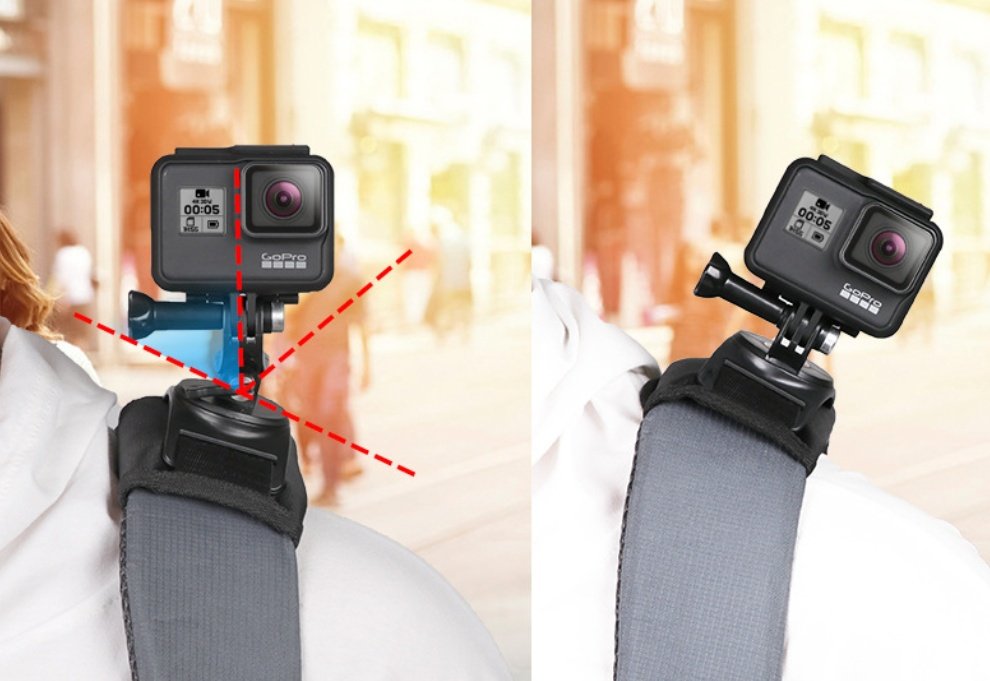 Sports camera backpack fixed shoulder strap - Image 7