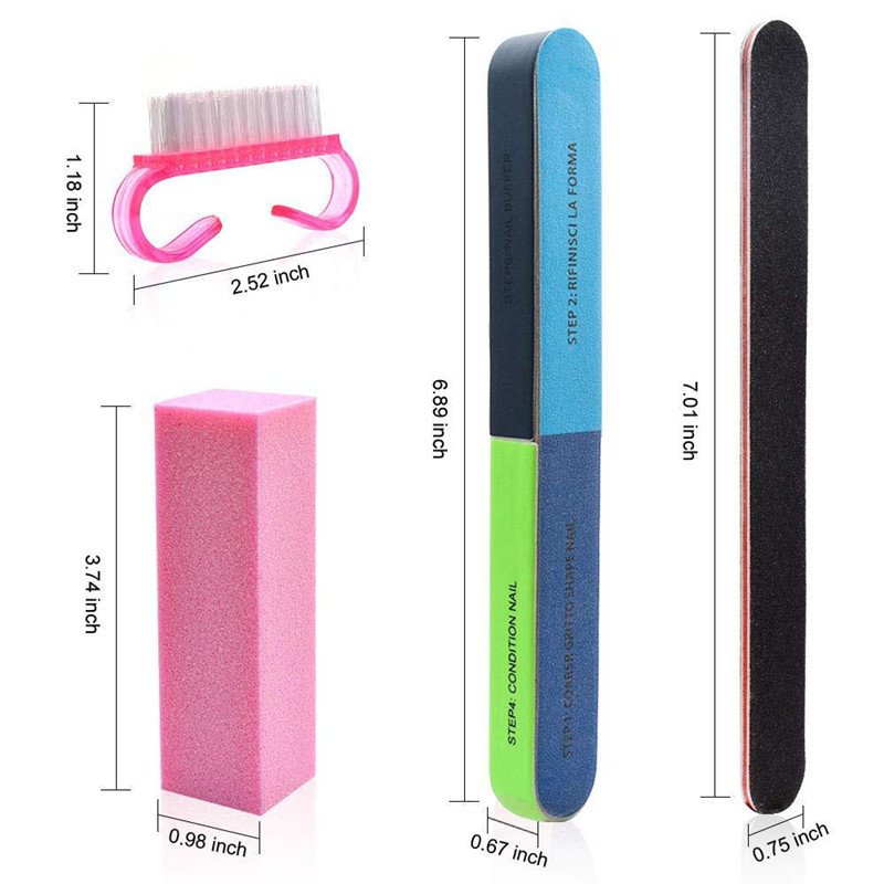 Nail Tools Sponge Color Tofu Polishing Bar Set - Image 3