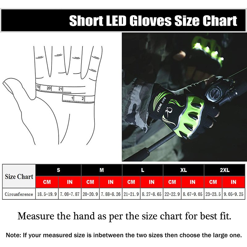 Fingerless Outdoor Sports Bike Lighting Gloves - Image 4