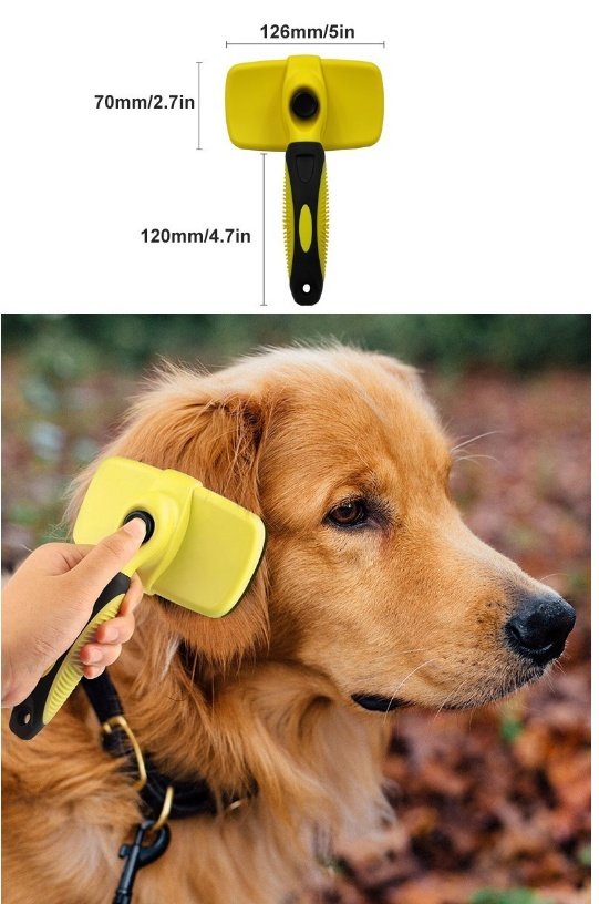 Compatible with Apple, Benepaw Premium Auto cabello limpio perro cepillo impermeable cómodo pequeño perro grande peine de aseo de mascotas herramientas gato encaja varios cabello - Image 3