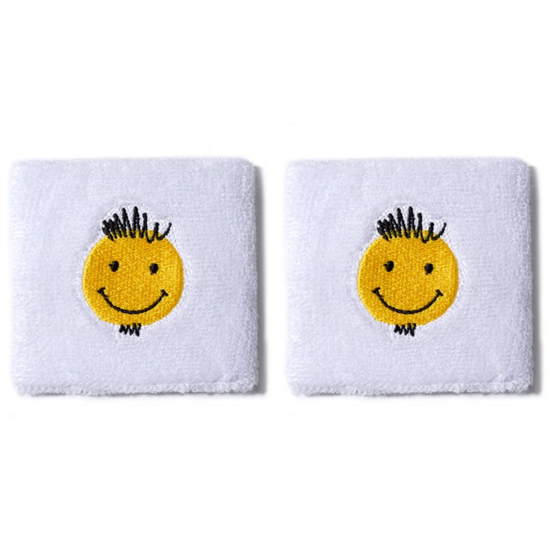 Male white smiley sports wrist brace