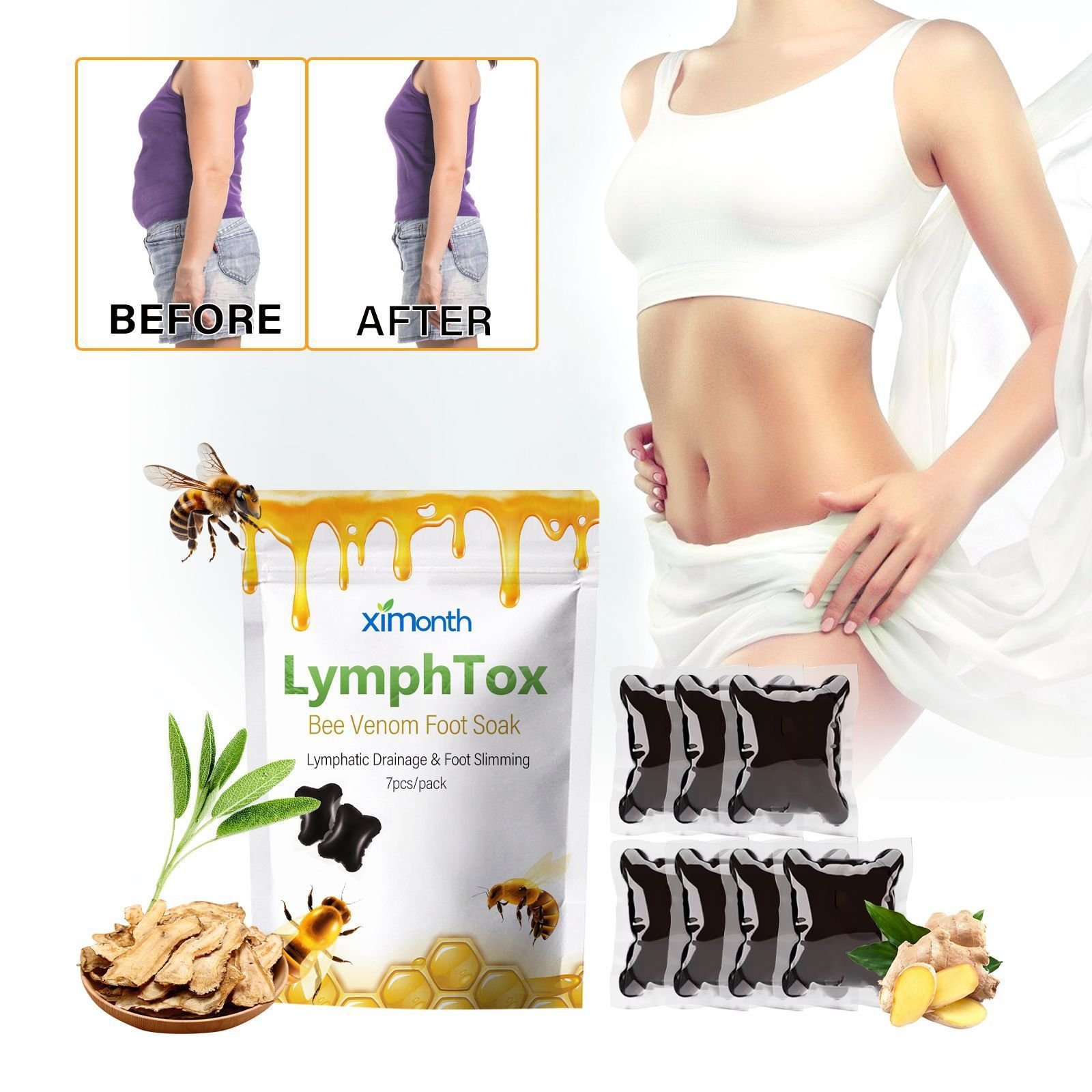 Bee Venom Foot Bath Condensate Beads Moisturizing And Cleaning Foot Body Relaxation Care Foot Bath Beads - Image 2