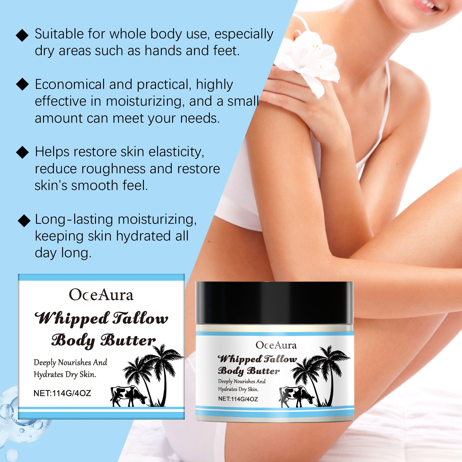 Tallow Body Moisturizing Cream Skin Care - Image 2