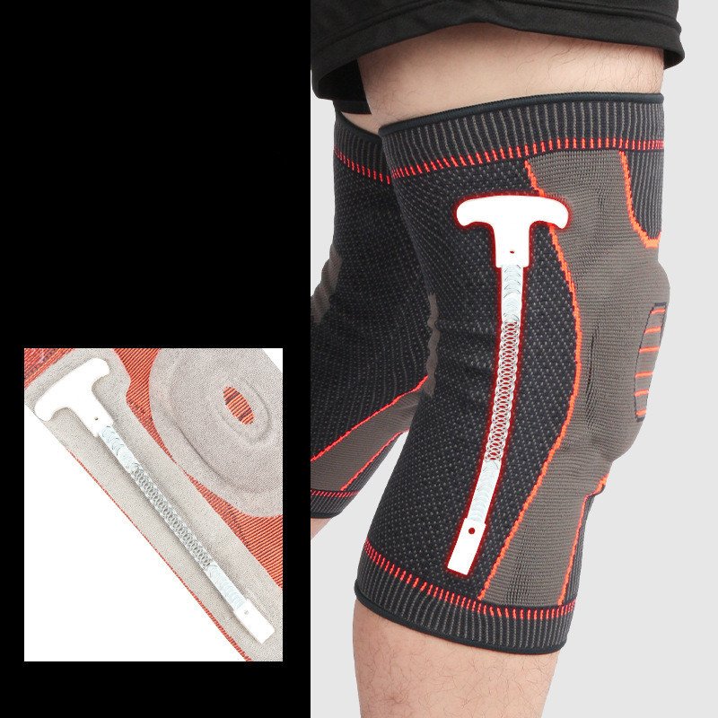 Knitted Sports Kneepad Silicone Support Compression Patella - Image 3