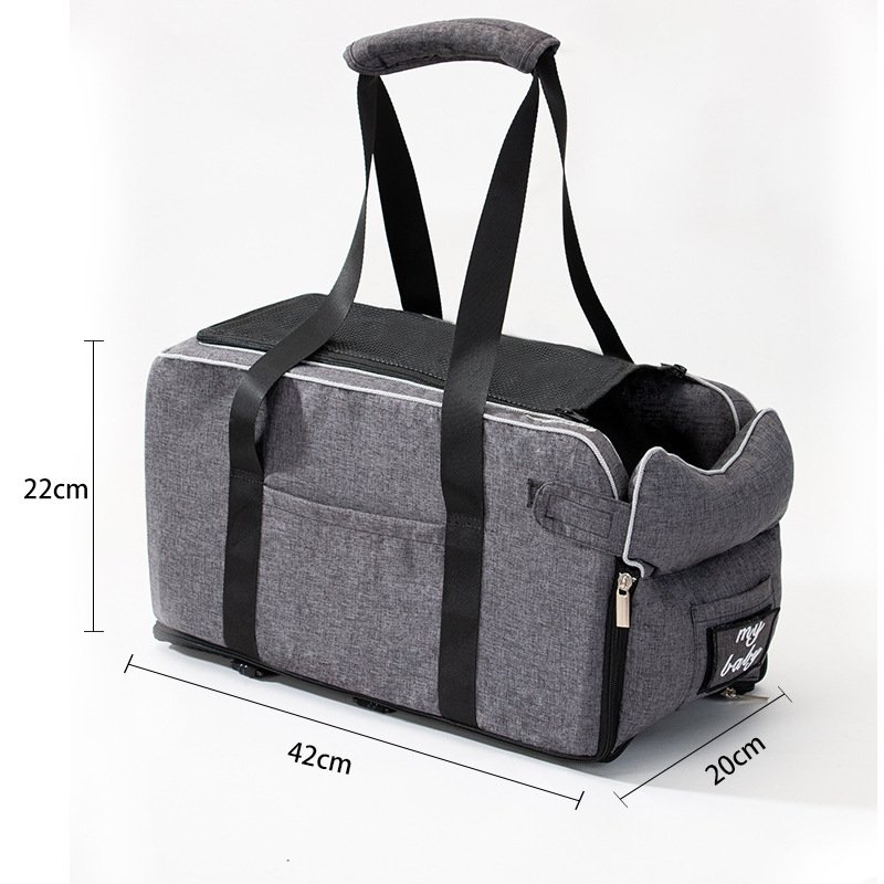 Dog Car Seat Pet Carrier Universal Armrest Box Nonslip Quilted Pet Car Carrier Bags For Small Dogs Outdoor Travel Pet Supplies - Image 3